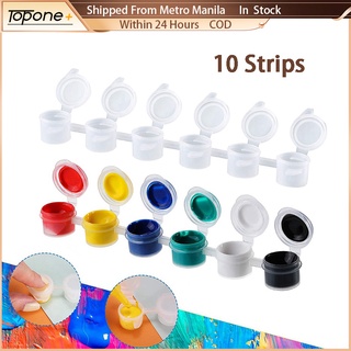 10 Strips 3ml Empty Paint Strips Mini Palette Draw Pigment Pots Paint Containers Paint Cup Pots