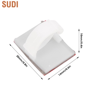 Sudi 50PCS/Set Adhesive Cable Clips Management White Automobile Components for Line 5mm/0.2in Wide Maximum (8)