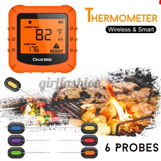 Wireless Smart Meat Thermometer 6 Probes Bluetooth/WiFi For IOS Android For Home