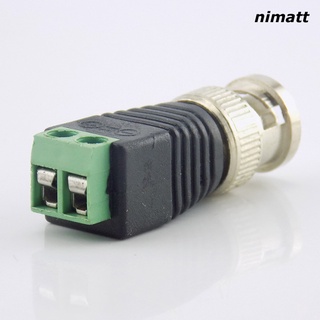 NI BNC Male Connector Plug DC Adapter Balun Connector for CCTV Camera Security System