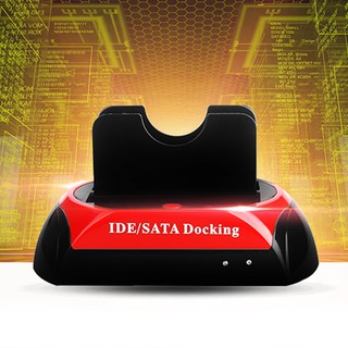 GGH❤ 2.5 Inch 3.5 Inch IDE SATA USB Dual HDD Hard Drive Disk Docking Station Base