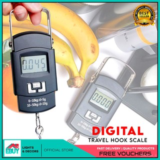 iGVG Digital Scale 50KG LCD Display Travel Fish Luggage Postal Hanging Hook Electronic Weighing Scal