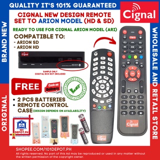 ORIGINAL Cignal Remote Arion (HD & SD) + FREE 2pcs EVEREADY Batteries + FREE Remote Case (1)