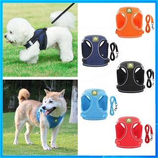 Dog leash dog harness with leash Reflective puppy leash dog harness puppy harness with hanress