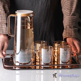 FL 1.8L Amber Glass Cold Kettle High Temperature And Heat Resistant Restaurant Bar Beverage Juice Pot