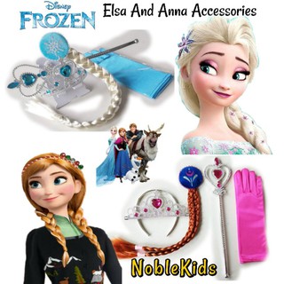 Elsa And Anna Accessories Fir kids(Hair, Crown,Wond,Gloves)