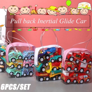 Kidtoy 6pcs/Set Car Model Toy Pull Back Car Toys Mobile Vehicle Kids Mini Cars