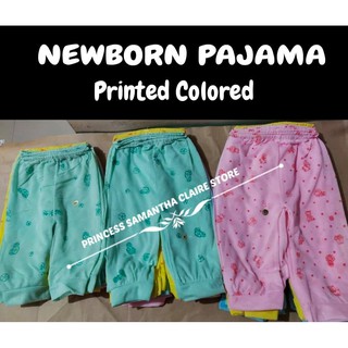 12pcs Assorted Colors Newborn Baby Cotton Pajama | Printed Colored, Printed White, Plain Colored