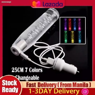 ⊕❀✈25cm Universal LED Colorful gradient Crystal Bubble Car Gear Stick Shift Lever Shifter Knob