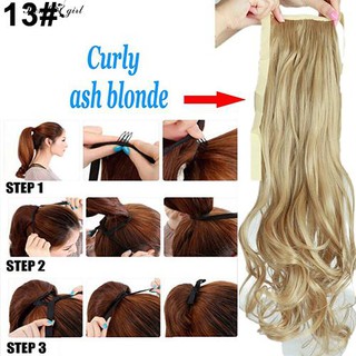 Nice!!!Women Binding Ponytail Hairpiece Clip in Hair Extensions (9)