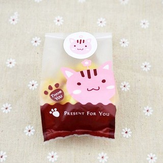 50 Pcs/Set Biscuit Packaging Bag Puppy Cat Snack Baking Snack Candy Decoration Bag (9)