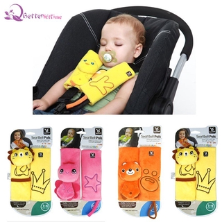 #Baby# Cover Cute Baby Child Stroller Car Seat Safety Belt Cartoon Animal Strap Cover Pad Cushion Sh