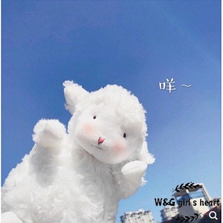 <24h delivery> W&G Creative white plush cute lamb doll girl gift child sleeping doll comfort toy