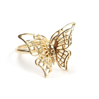 6Pcs Gold Butterfly Napkin Ring Napkin Buckle Hotel Table Decoration