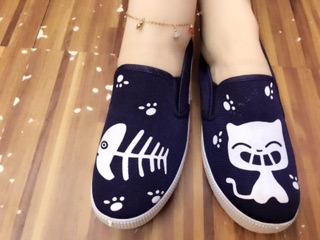 Korean fashion Cat and fish shoes (8)