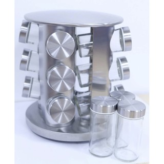 360 ROTATION SPICE RACK Revolving Counter-top Spice Rack 12-Jar Revolving Spice & Seasoning Organize (6)