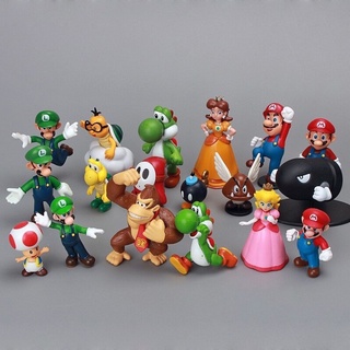 18Pc/ Set Nintendo Super Mario Characters Small PVC Figures Set