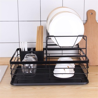Finelife Dish Drying Drainer Storage Rack Iron Bowl Chopsticks Tableware Organizer Kitchen Tools (2)