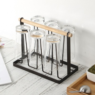 Kitchen Utensils Wrought Iron Cup Holder Creative Household Drain Cup Shelf for Kitchen Cup Storage Rack Hanging Drainer Storage
