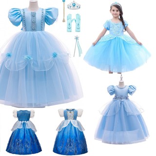 ❤️( Ready stock ) Kame Dress For Baby Girl 100-150cm（1-12Y）Cotton Lining Cinderella Princess Dress kids costume Birthday Party Cosplay Fancy Clothes kids Halloween, Christmas, birthday costumes W304