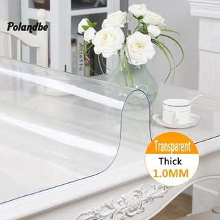 ●PO Waterproof Soft Clear Tablecloth Table Cover Mat Pad Desk Protectors Home Decor