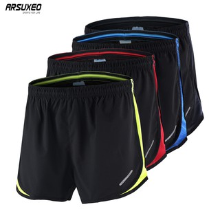 ARSUXEO Running Shorts Men 2 in 1 Sport Athletic Crossfit Fitness Gym Shorts Pants Workout Clothes