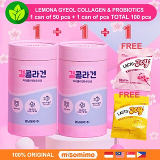 [READY] Korea Lemona Gyeol Collagen Probiotic 100 Sticks & 2 FREE Mini Lacto Joy Probioc Jelly (1)