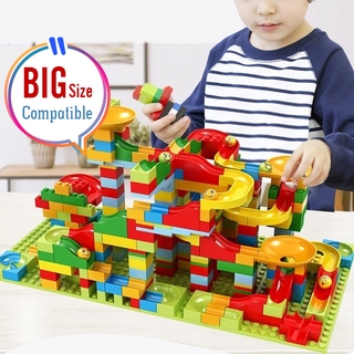 168PCS Marble Race Run Construction Building Blocks Plastic Funnel Slide DIY Assembly Bricks Toys