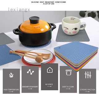 Heat Resistant Silicone Table Mat Placemat Non-slip Pan Pot Trivet Holder Mats