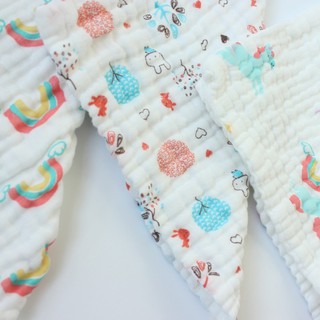 BB world 3pcs packed 6 Layers Bibs Cotton Gauze Handkerchief Baby Cute Bath (2)