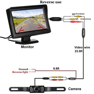 4.3 Inches Car Monitor For Rear View Camera TFT LCD Display Reverse Camera Monitor HD Digital Color (6)