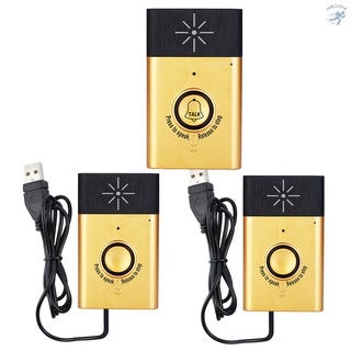 Wireless Voice Intercom Doorbell 2-way Talk Monitor with 1*Outdoor Unit Button 2* Indoor Unit Receiver Smart Home Security Door Bell,Gold