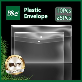 bnesos Stationary Plastic Envelope Long Clear Plastic Envelope Short Clear Gauge #4 10Pcs & 25Pcs
