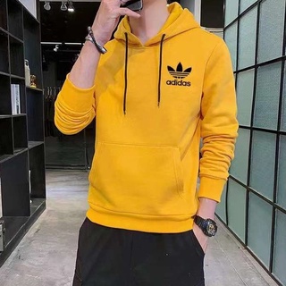 SD. Adidas Printed Hoodie Mens Jacket With Pocket High Quality Sweater Loose Long Sleeve Outerwear