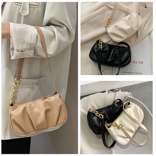 Fashion sling bag Women Underarm Bag Baguette Bag Hobos Cloud Tote Bags Korean Crocodile Skin Hobo Baguette Bag with Gold ChainChain Female Bag (5)