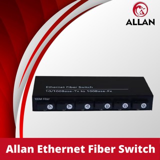 Allan Ethernet Fiber Switch 6 SC Port 2 RJ45 10 / 100M Ethernet Switch Media Converter/Hot Item