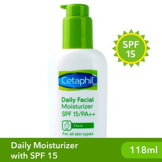 Cetaphil Daily Facial Moisturizer SPF15 118ml [For Sensitive Oily Skin / Sun Cream and Protection]