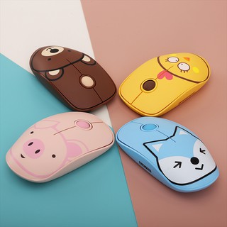 FD E680 2.4G Wireless Mouse Super Cute Cartoon Style ABS Silent Clicks Ergonomic Mute Mice With Mou