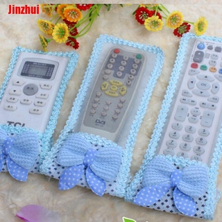 {Jinzhui} 1X Bowknot Lace Remote Control Dustproof Case Cover Bags Tv Control Protector (7)