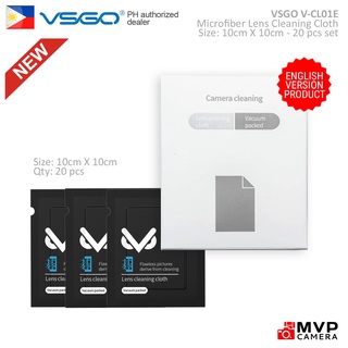 VSGO V-CL01E Microfiber Cleaning Cloths 20pcs for Camera Lens, Glasses, Cell Phone Etc. MVP CAMERAd