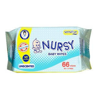 Nursy Baby Wipes unscented 66wipes