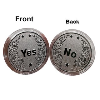 Hot Yes/No Decision Commemorative Coin Souvenir Challenge Collectible Silver Coin with Showing Stand