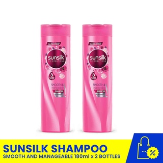 SUNSILK Shampoo Smooth & Manageable 180ml x 2 bottles