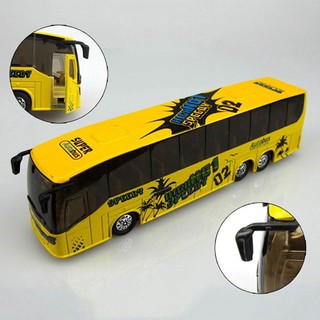 1:50 Diecast Metal Alloy Bus Toys With Openable Doors/Music/Light Color Random (5)