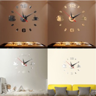 -New Modern DIY Chic Modern Large Wall Clock 3D Mirror