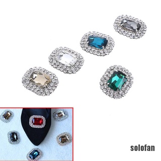 (solofan) 1PC women crystal rhinestone metal shoes clips bridal shoe charms decoration