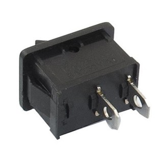 ✿tocawe 5pcs New Black 2 Pin SPST On/Off Momentary Off Rocker Switch AC 250V/6A 125V/10A