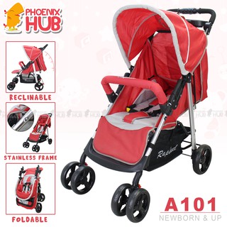 Phoenix Hub A101 High Quality Baby Stroller Stainless Frame Pushchair Portable Stroller