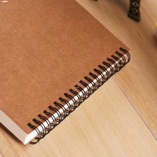 №❀COD Hardcover Sketchbook Graffiti Book Blank Page Art Supplies Spiral book Notebook Kraft Paper