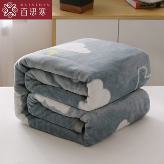 Good Quality Cold Blanket Thick Winter Coral Pattern Flannel Bed Single